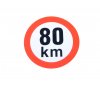 Samolepka rychlost 80 km, průměr 150 mm                                                                                                                                                                                                                        