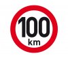 Samolepka reflexní rychlost 100 km, průměr 200 mm                                                                                                                                                                                                              