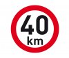Samolepka reflexní rychlost 40 km, průměr 200 mm                                                                                                                                                                                                               