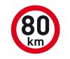 Samolepka reflexní rychlost 80 km, průměr 200 mm                                                                                                                                                                                                               