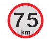 Samolepka reflexní rychlost 75 km, průměr 200 mm                                                                                                                                                                                                               