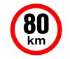 Samolepka reflexní rychlost 80 km, průměr 150 mm                                                                                                                                                                                                               